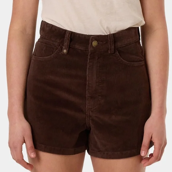 Thrills Womens Organic Cotton Preppy Corduroy High Waist Boho‎ Granola Shorts 10 - Picture 10 of 10